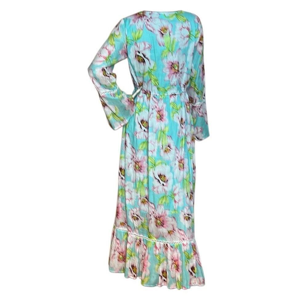 NWT Debbie Katz Lulu Dress Cotton Bohemian Floral (008) - Picture 7 of 13